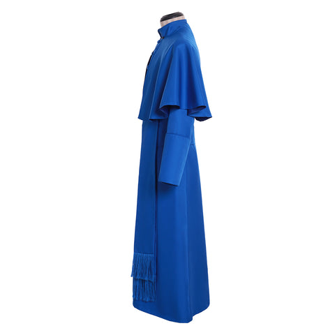 Roman Priest Cassock Costume - Catholic Clergy Robe with Shawl & Belt for Men | Cosplay Series