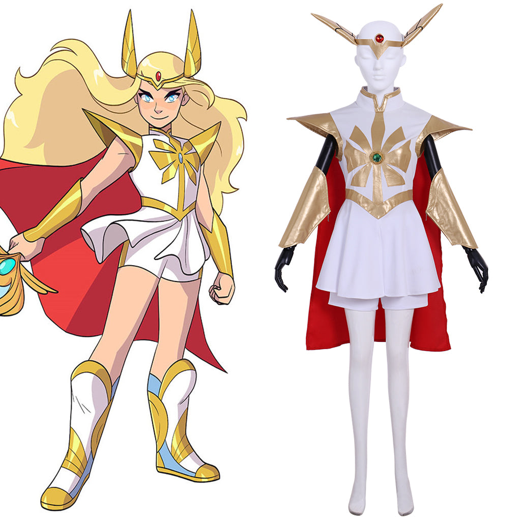 Anime She-Ra Princess of Power She Ra Cosplay Dress Costume Dress Cloak