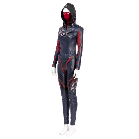 Apex Wraith Cosplay Costume for Women - Halloween Evil Spirit Fighter Combat Outfit with Mask and Accessories