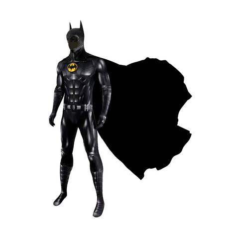 The Flash Batman Bruce Wayne Michael Keaton Cosplay Costume Bodysuit Cloak Mask