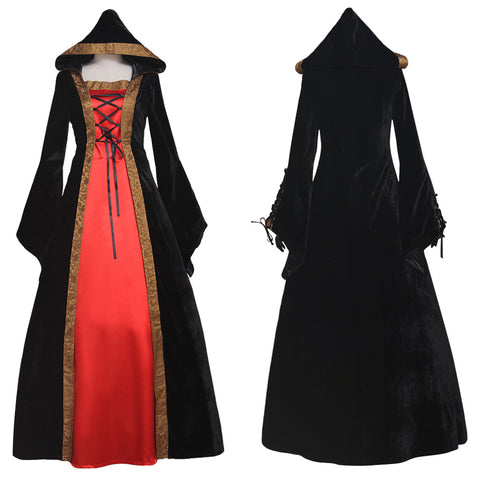 Medieval Punk Dress Cosplay Halloween Costumes Women Palace Carnival Party Disguise Princess Female Victorian Vestido Robe