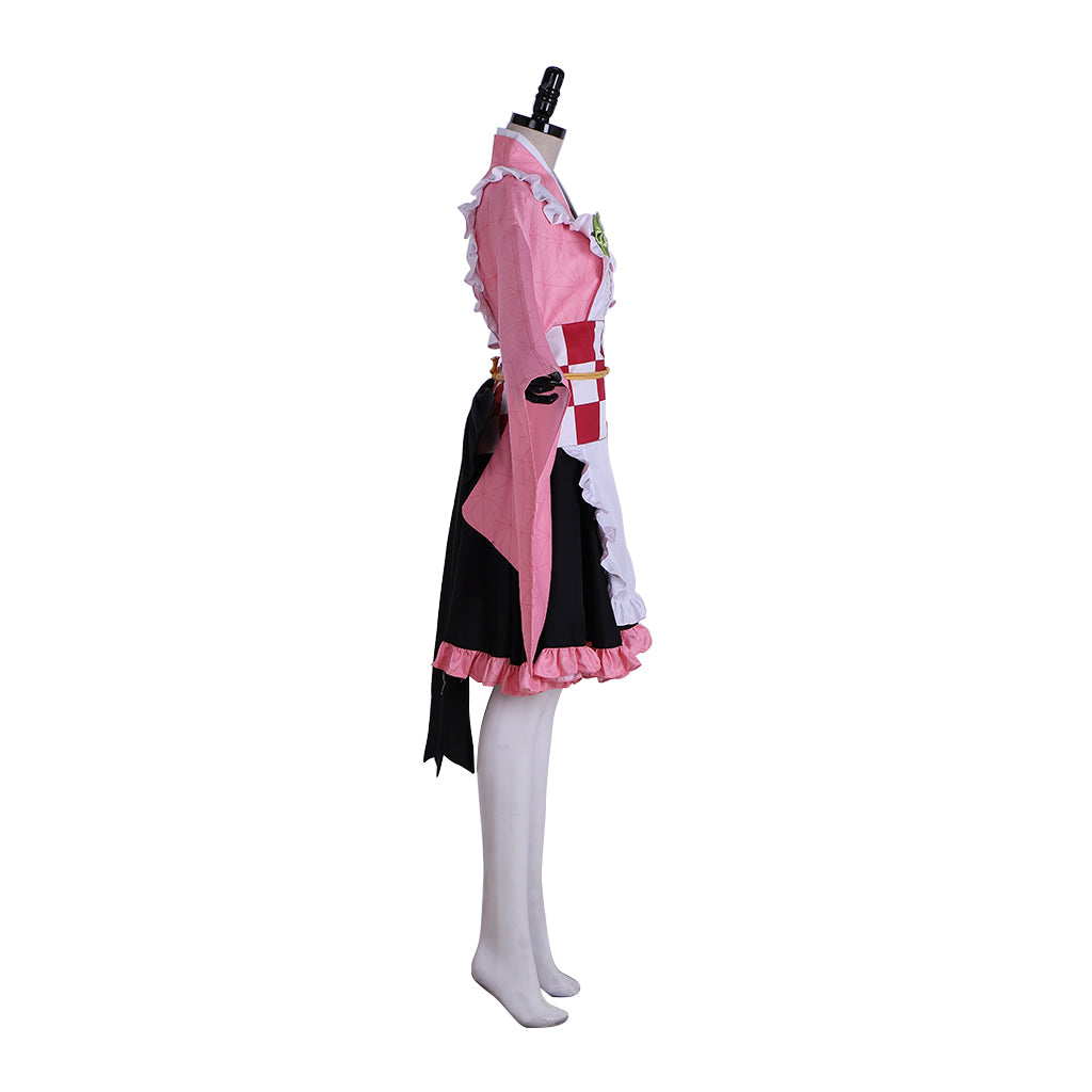 Demon Slayer Kamado Nezuko Maid Cosplay Costume | Anime-Inspired Fancy Dress