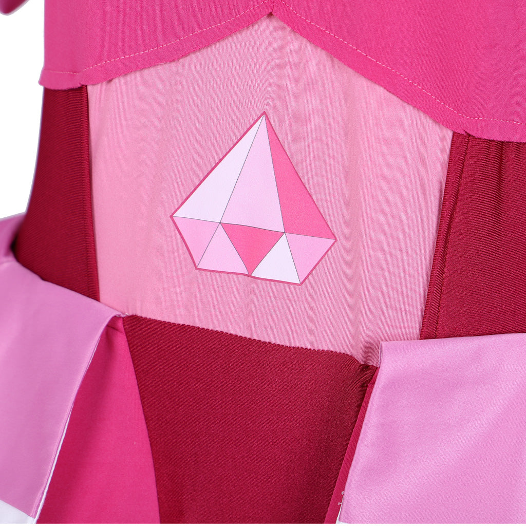 Steven Universe Spinel Gem Cosplay Costume Full Set Pink Dress with Gloves & Socks