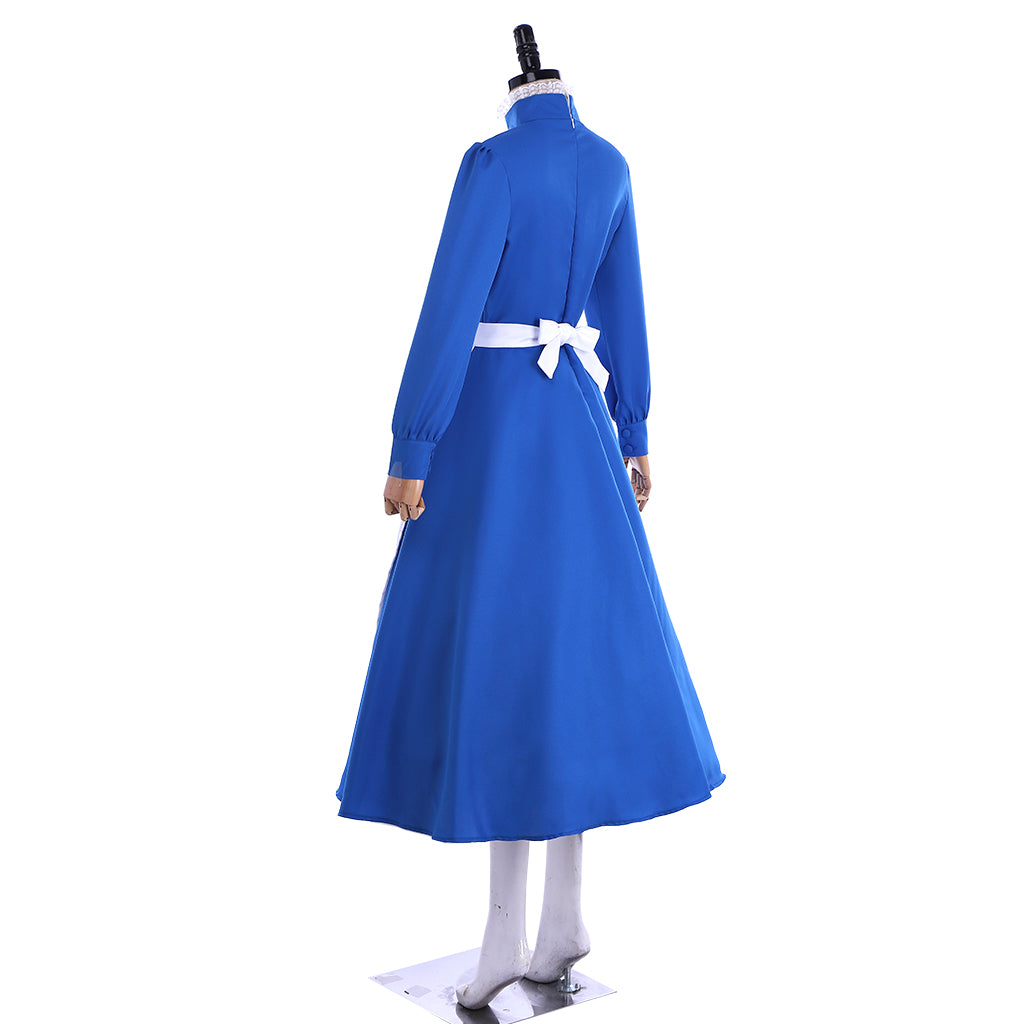 Plus Size Howl's Moving Castle Sophie Hatter Blue Dress Cosplay Costume