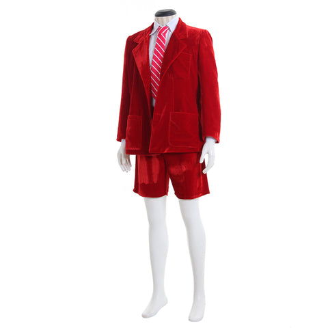 AC/DC Angus Young School Boy Cosplay Costume – Men’s Velvet Coat & Shorts Set