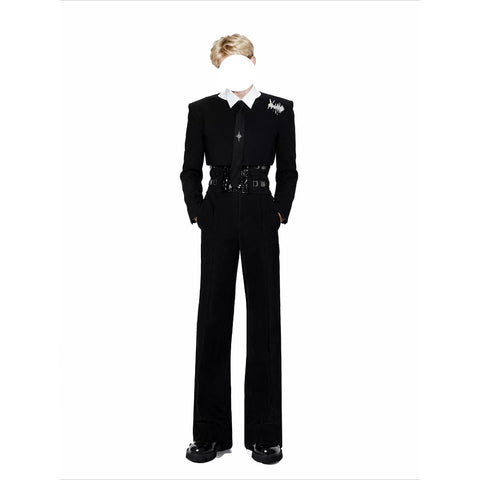 Spliced Fake‑Two‑Piece Waist‑Fitted Blazer Cosplay Costume