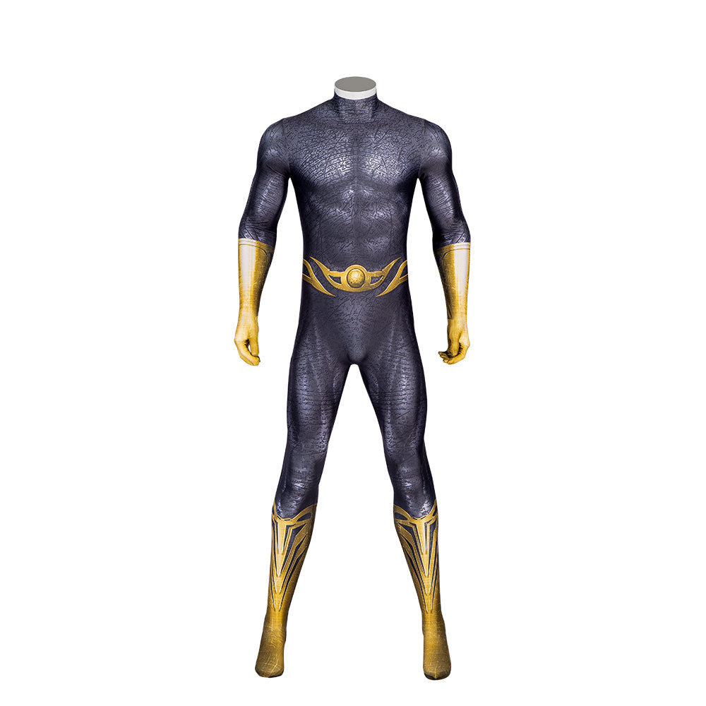 Black Adam Bodysuit Robe Mask Cosplay Costume Full Set Men Halloween Performance