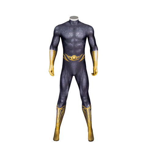 Black Adam Bodysuit Robe Mask Cosplay Costume Full Set Men Halloween Performance