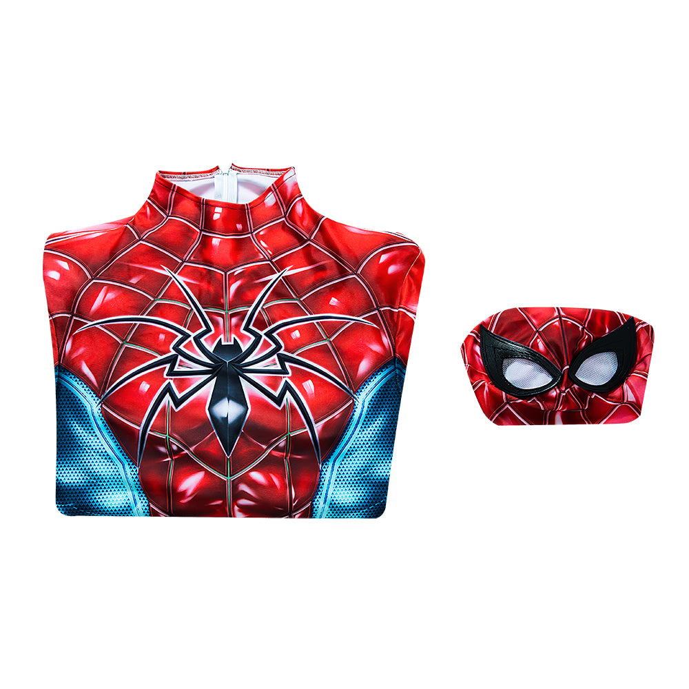 Marvel Spider-Man 2 Peter Parker Cosplay Costume - Halloween Battle Suit Blue Red Bodysuit