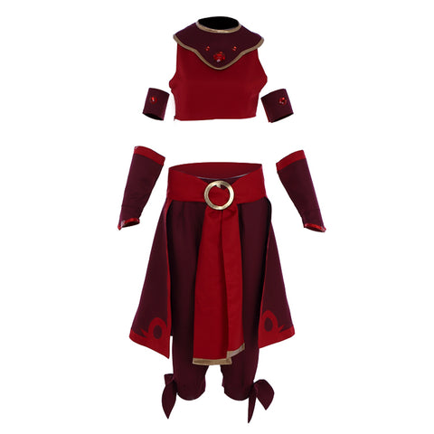 Avatar: The Last Airbender Cosplay Costume Kyoshi Warriors Suki Fire Nation Cosplay Suit Red Dress