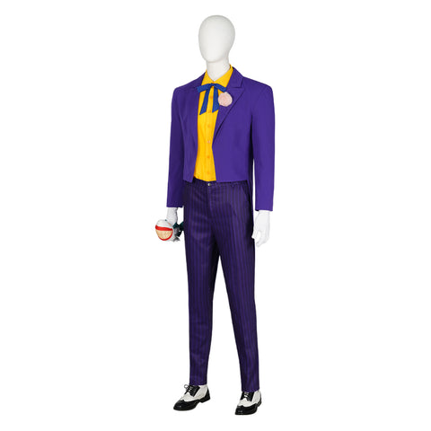 Batman The Animated Series Joker Full Set Uniform Outfit Men Cosplay Costume Halloween