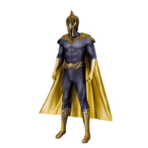 Black Adam Bodysuit Robe Mask Cosplay Costume Full Set Men Halloween Performance