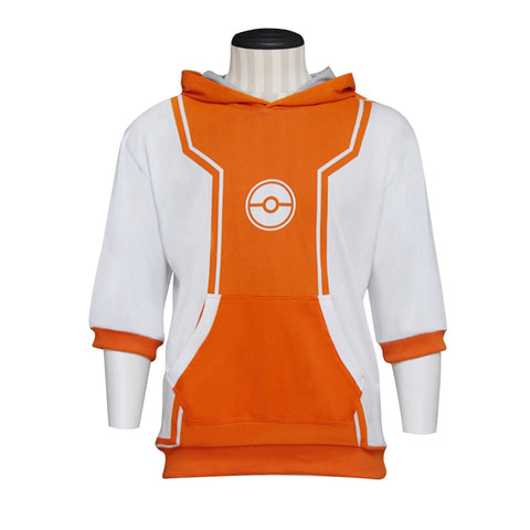 Pokemon Go Trainer Orange Hoodie Cosplay Costume