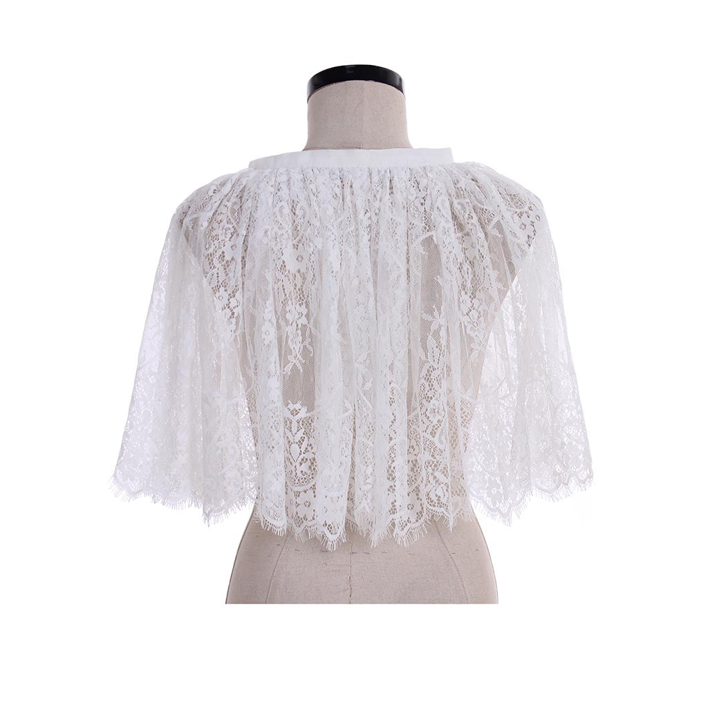 : white Lace Bolero Shrugs For Women Ladies Wedding Capes Wraps Bridal Bolero Short Cape Shawl and Wraps Evening Dress Wedding Cover Up