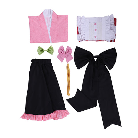 Demon Slayer Kamado Nezuko Maid Cosplay Costume | Anime-Inspired Fancy Dress