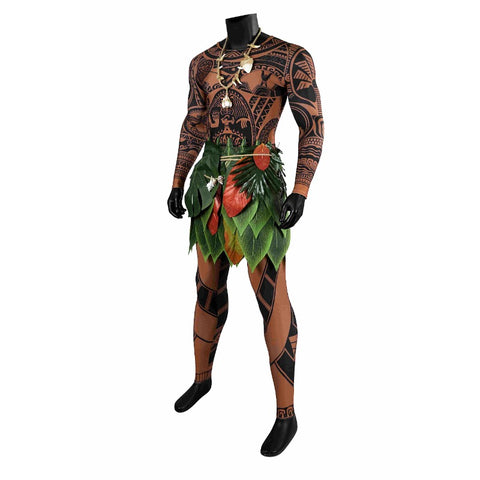 Moana Maui Suit Cosplay Costume for Adults and Kids – Halloween and Party Wear