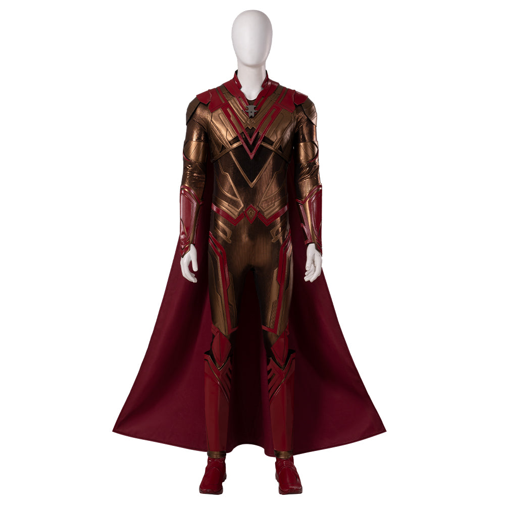 Guardians of the Galaxy 3 Adam Warlock Cosplay Costume - Printed Jumpsuit with Red Everak Armor for Men