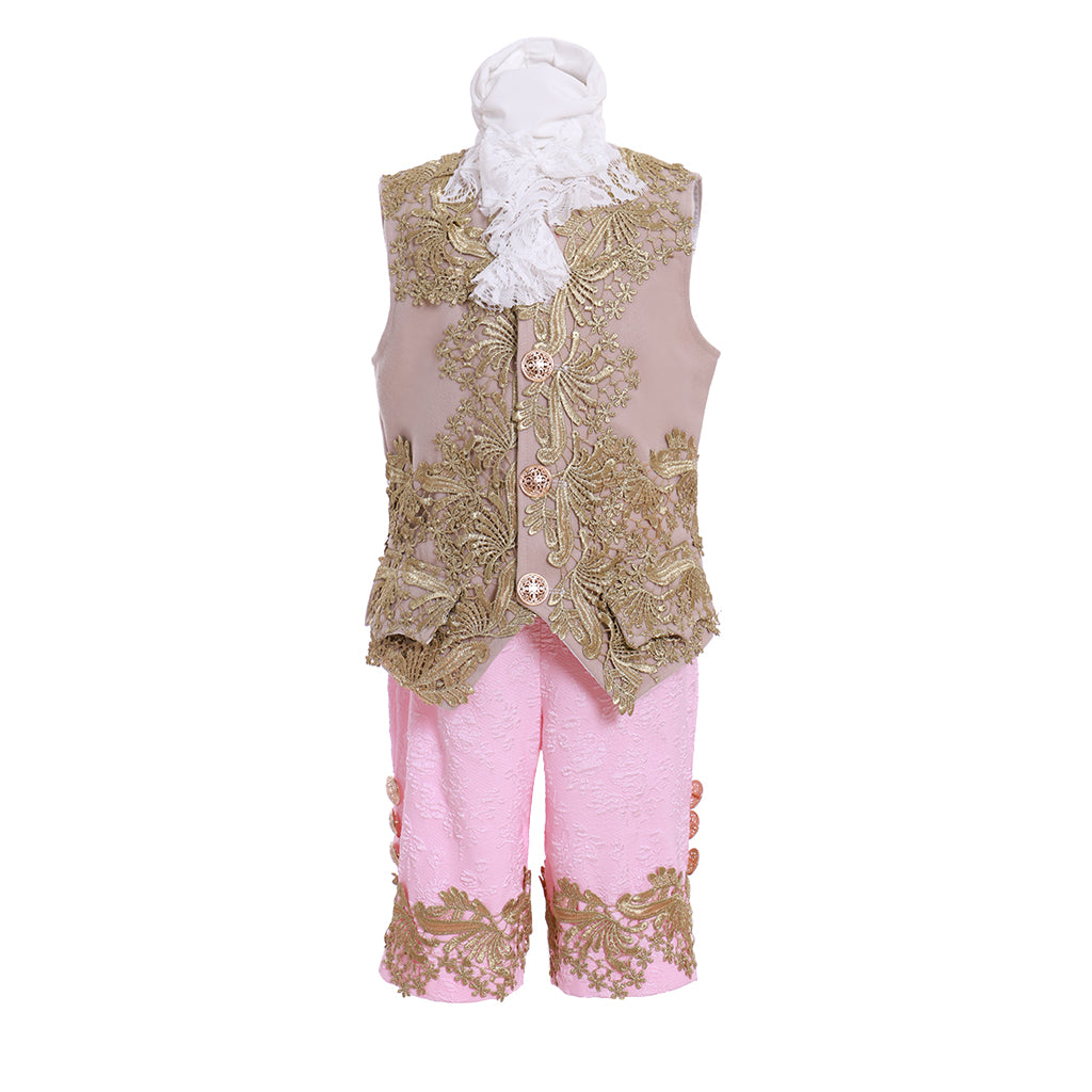 Kids Victorian Rococo Court Costume - Pink Medieval Fancy Dress | Coscomos Custom Fit