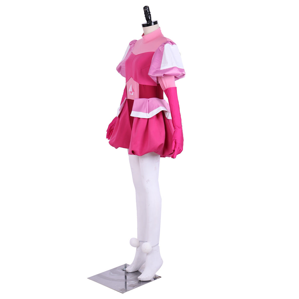 Steven Universe Spinel Gem Cosplay Costume Full Set Pink Dress with Gloves & Socks