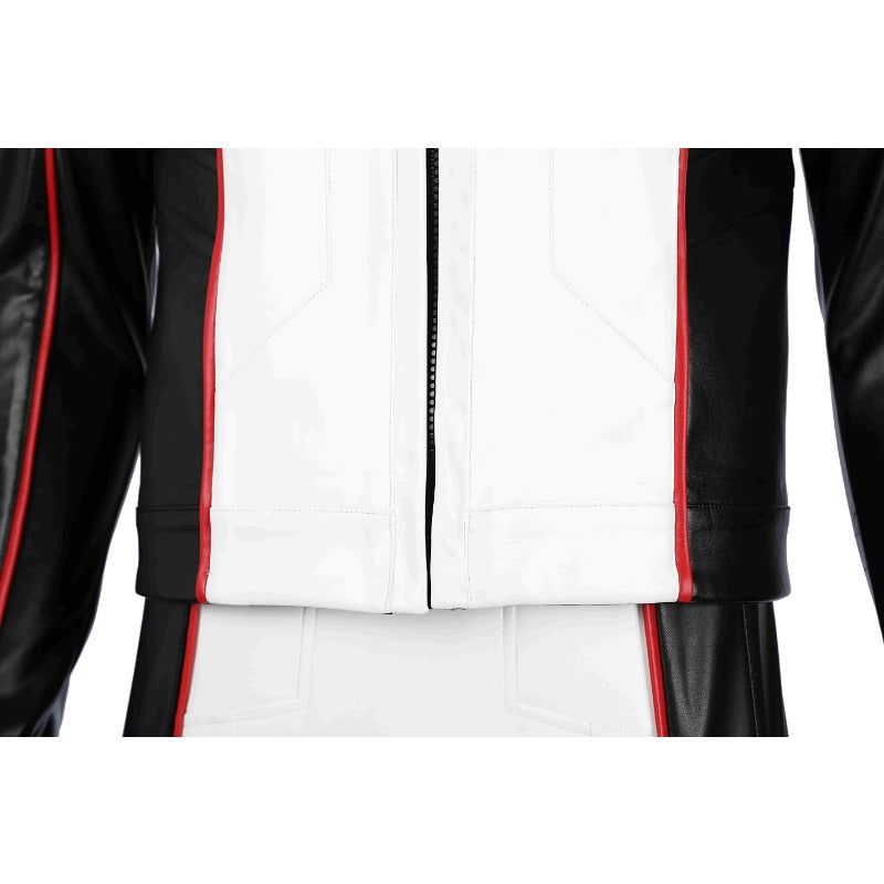 Mister Terrific Michael Holt Cosplay Costume White Leather Suit Halloween Outfit