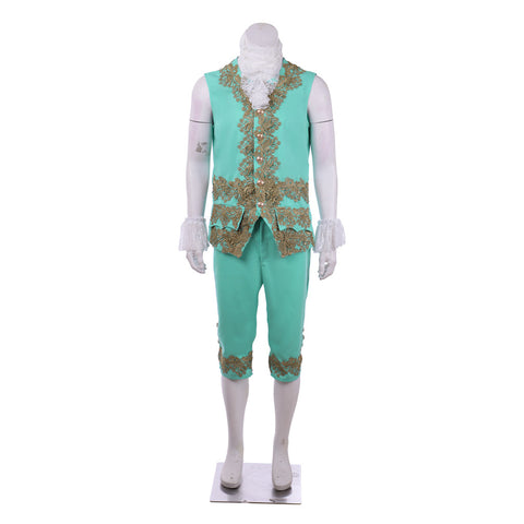 18th Century Rococo Men’s Court Dress - Green Retro Colonial Suit | Coscomos Medieval Series