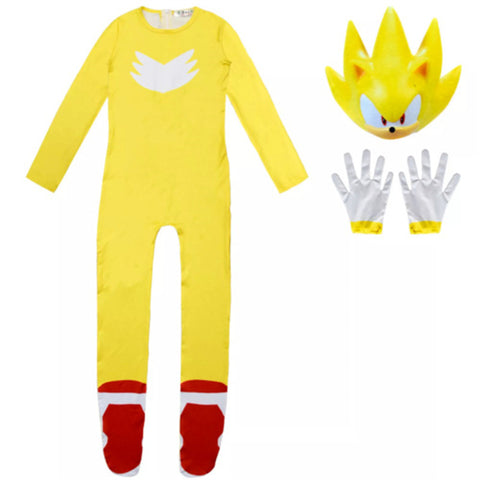 Boys Sonic the Hedgehog Blue Jumpsuit Halloween Costume