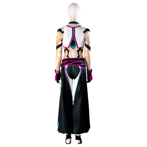 Deluxe Street Fighter VI Juri Han Cosplay Costume - Complete Set for Fans