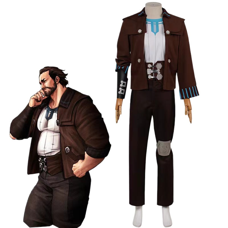 Game LOL Arcane Vander Cosplay Costume  Men Uniform Jacket Shirt Pants Full Set  Suit  Halloween Outfits