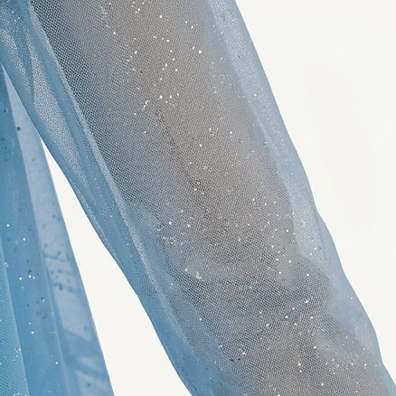 Frozen Elsa Cosplay Costume, Princess Dress with Cape Full Set