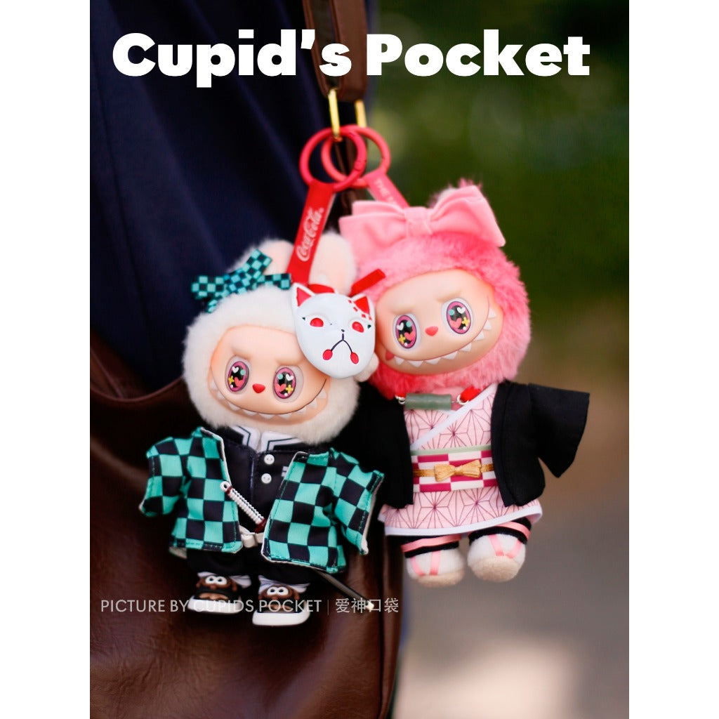 Labubu Doll Outfit: Demon Slayer Nezuko Kimono Set for 1/3 Generation