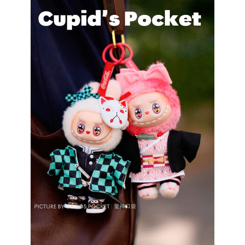 Labubu Doll Outfit: Demon Slayer Nezuko Kimono Set for 1/3 Generation