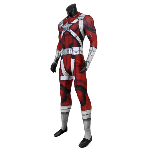 Red Guardian Cosplay Costume Widow Deluxe Red Battle Jumpsuit with Mask Full Set for Halloween