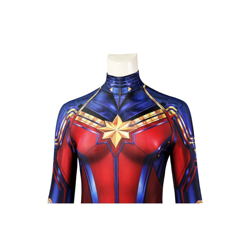 Captain Marvel Carol Danvers HD Printed Cosplay Jumpsuit - Avengers Endgame Inspired Costume