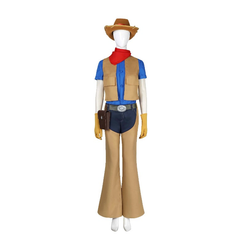 Princess Peach Showtime Cowgirl Peach Kids Cosplay Costume for Halloween and Roleplay