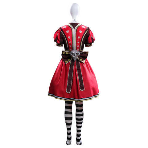 Alice: Madness Returns Alice Cosplay Costume Dress, Gloves, Socks & Bowknot - Women's Halloween Outfit