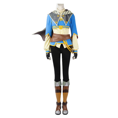 Princess Zelda Blue Cosplay Costume - Breath of the Wild Outfit for Halloween & Events