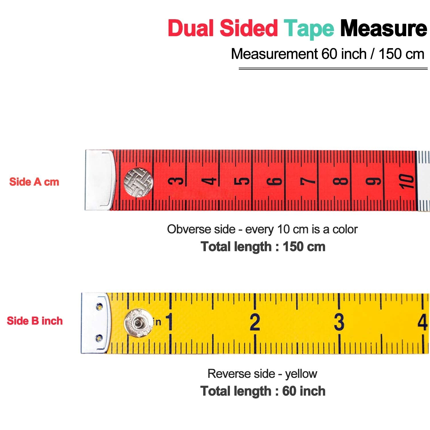 60 Inch / 150cm Soft Body Measuring Tape for Sewing Tailor Craft - Coscosmos
