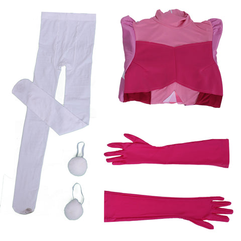 Steven Universe Spinel Gem Cosplay Costume Full Set Pink Dress with Gloves & Socks