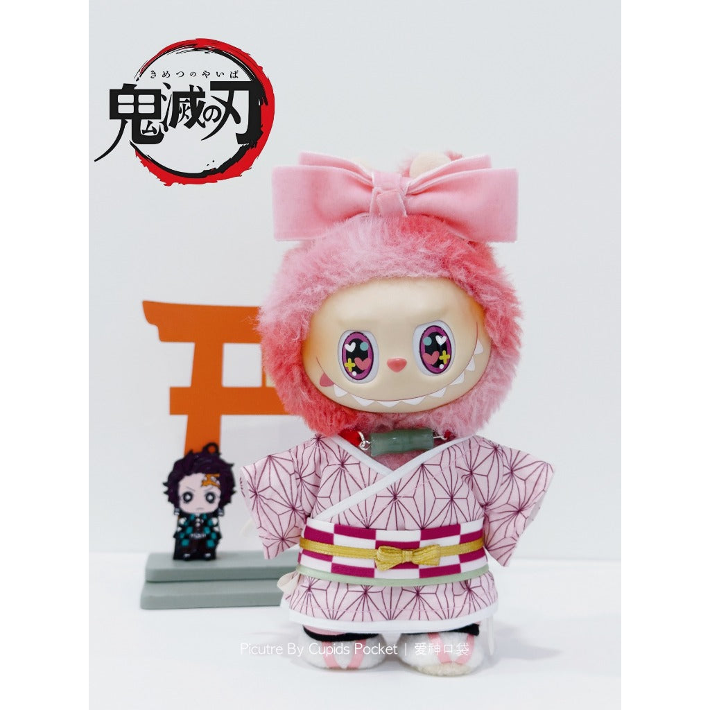 Labubu Doll Outfit: Demon Slayer Nezuko Kimono Set for 1/3 Generation
