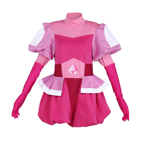 Steven Universe Spinel Gem Cosplay Costume Full Set Pink Dress with Gloves & Socks