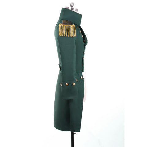 Men’s Colonial Green Military Coat - Victorian Regency Tailcoat | Hamilton Cosplay Jacket | Coscomos Medieval Series