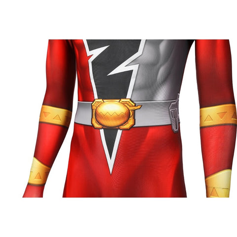 Red Ranger Cosplay Costume KISHIRYU SENTAI RYUSOULGER Spandex Suit