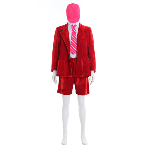 AC/DC Angus Young School Boy Cosplay Costume – Men’s Velvet Coat & Shorts Set