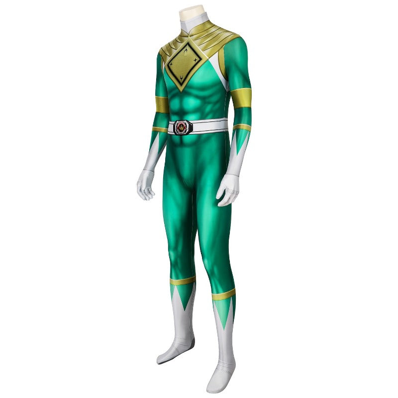 Green Ranger Cosplay Suit Power Rangers Green HQ Printed Spandex Costume