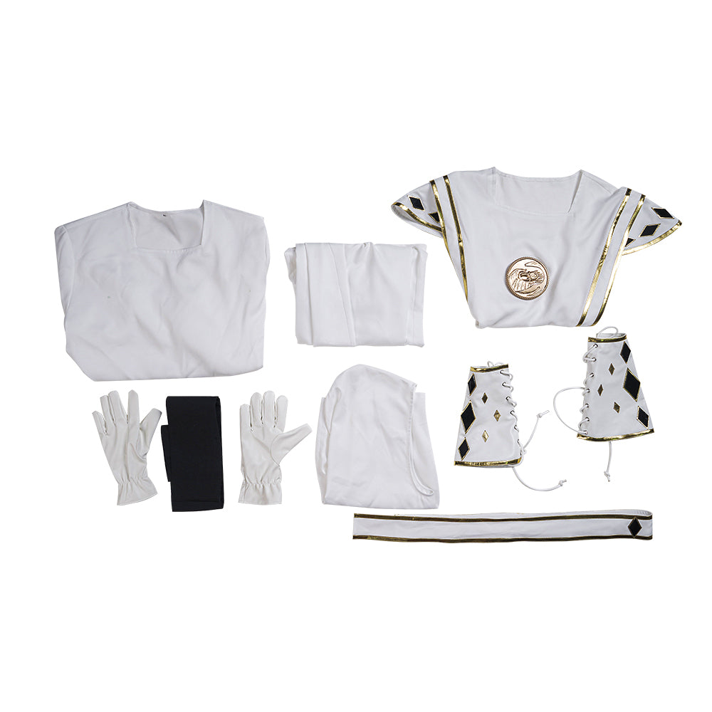 Mighty Morphin Power Rangers Tommy Oliver White Ranger Ninja Cosplay Costume