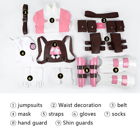 Marvel Comics Gwenpool Cosplay Costume with Matching Dual Blade Accessories