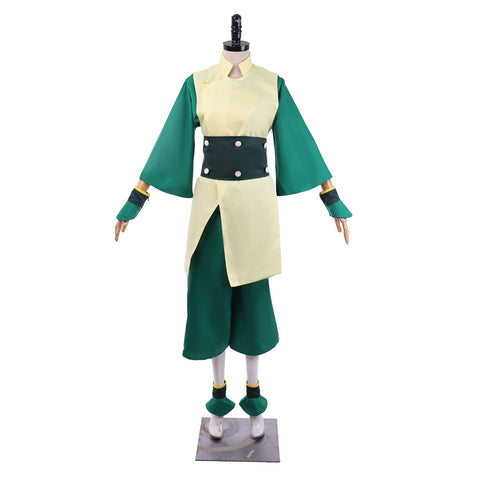 Avatar The Last Airbender Toph Beifong Cosplay Costume - Green Men's Outfit Uniform with Hat