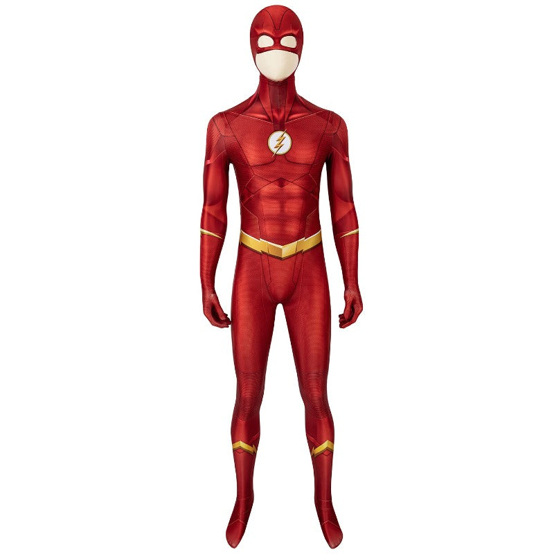 The Flash Season 5 Barry Allen Cosplay Costume Jumpsuit Mask Full Set 3D Print