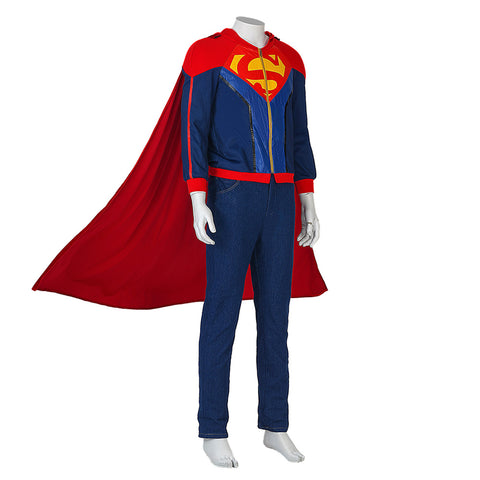 2022 Batman and Superman: Battle of the Super Sons Jon Kent Cosplay Costume Halloween Superboy Suit