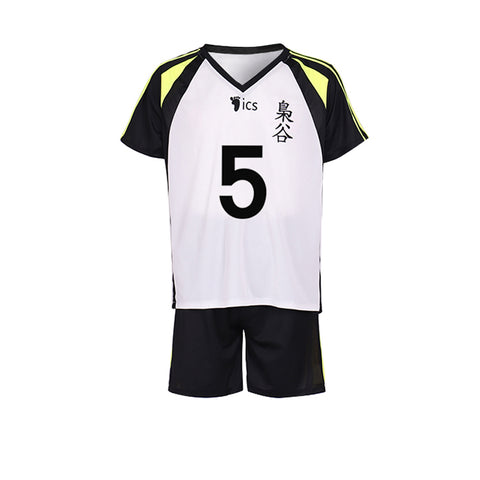 Haikyuu!! Akaashi Keiji Cosplay Costume Jersey No. 5 | Sportswear Anime Cosplay Role Play Outfit